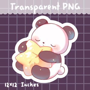 Schläfriger Panda - PNG, digitaler Download, Clipart, kommerzielle Nutzung