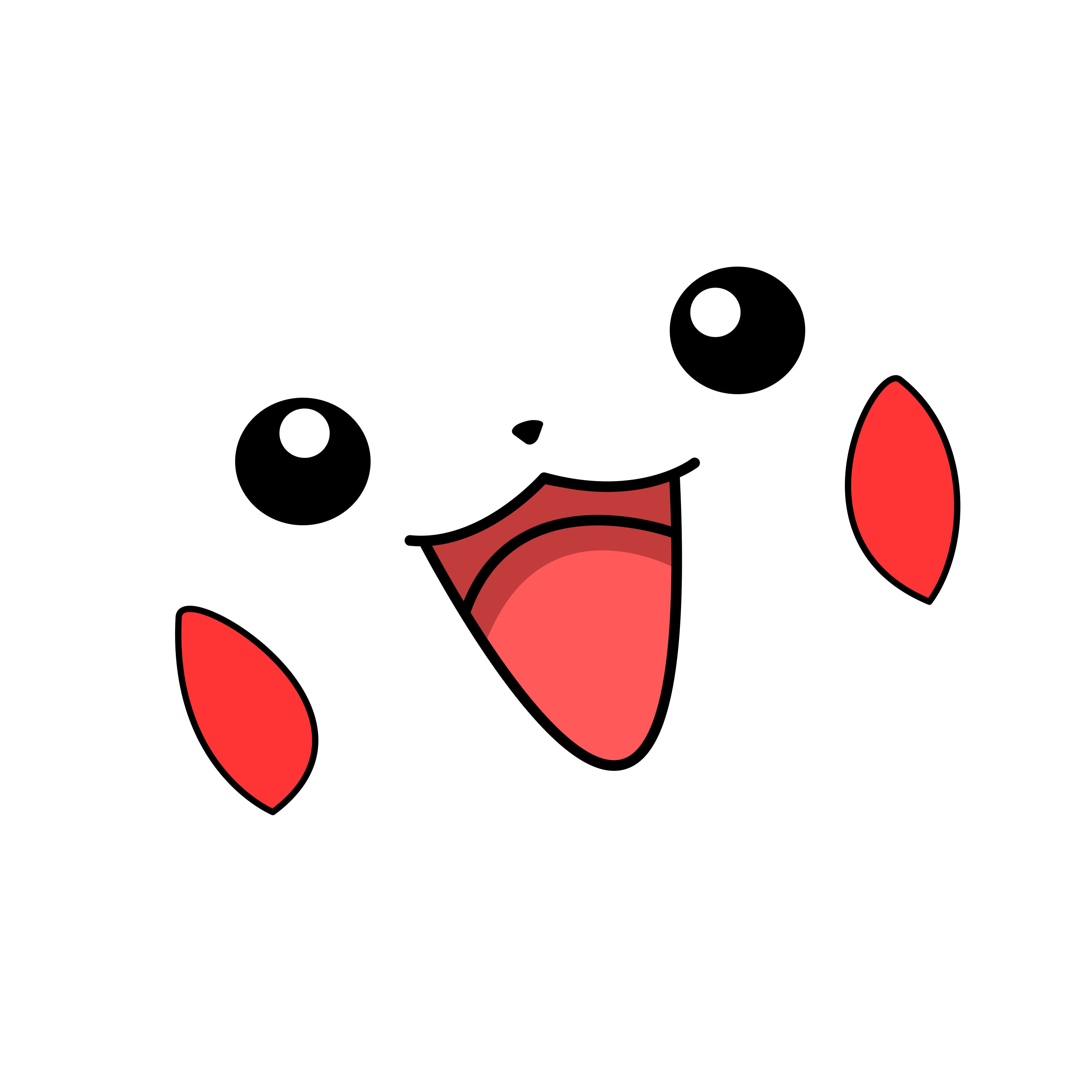 Cara de Pikachu SVG, PNG, JPG incluido, descarga digital, descarga