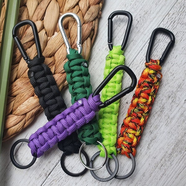 Paracord Schlüsselanhänger mit Karabiner