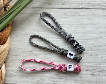 Zipper charms, zipper pullers, charms for zippers, paracord charms, charms personalized