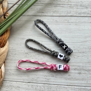 Zipper pendant, zipper, pendant for zipper, paracord pendant, pendant personalized image 1