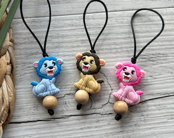 Zipper pendant, zipper, pendant for zipper, lion pendant, pendant for children