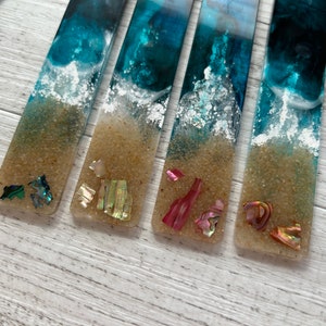 Lesezeichen Resin / Epoxidharz Lesezeichen / Meer Design Bild 4