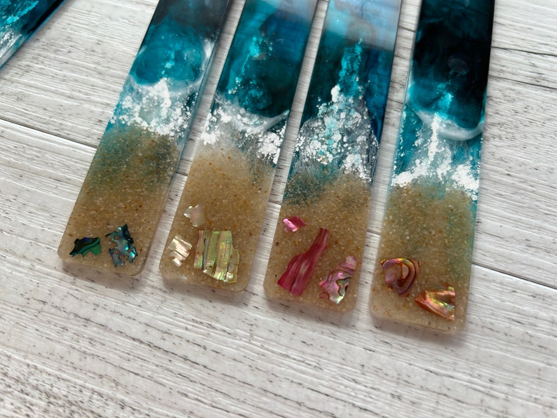 Lesezeichen Resin / Epoxidharz Lesezeichen / Meer Design Bild 4