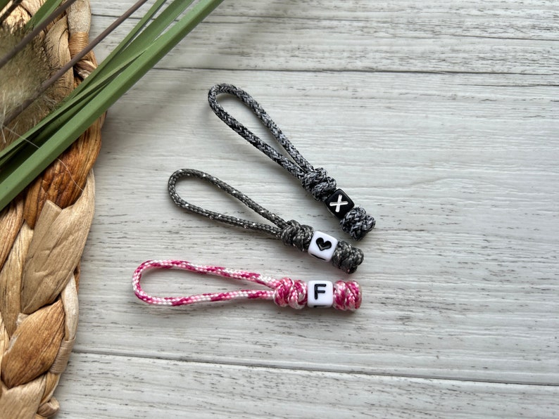 Zipper pendant, zipper, pendant for zipper, paracord pendant, pendant personalized image 1