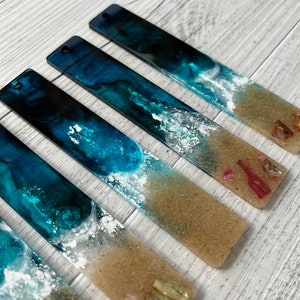 Lesezeichen Resin / Epoxidharz Lesezeichen / Meer Design Bild 10