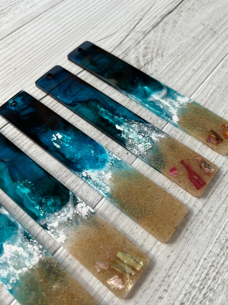 Lesezeichen Resin / Epoxidharz Lesezeichen / Meer Design Bild 10