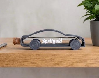 Car-themed money gift, 3D printed gift packaging with test tube, birthday present, driver's license, gas money, car voucher