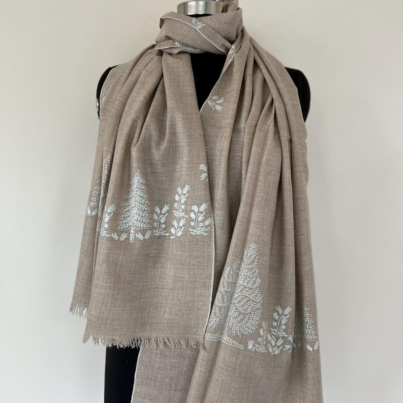 fur pashmina shawl