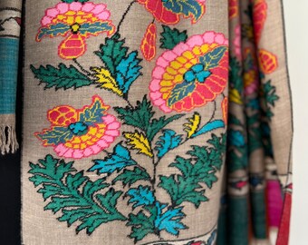 Floral Kani Shawl, Kashmir kani shawl,Gift shawl,115 x230 Cm