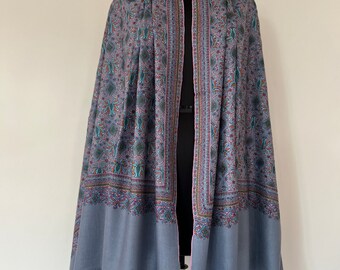 Kashmir shawl , Handmade shawl, Pashmina Shawl, Handwoven, Hand Embroidery, Super Soft ,Traditional art, Jamawar shawl, Size 40 x 80 Inch