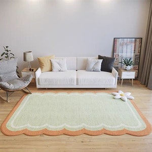 Lace wavy layered color rug, unique pattern rug, living room area rugs, bedroom rug, girl bedside rug, cute rug, gift, christmas