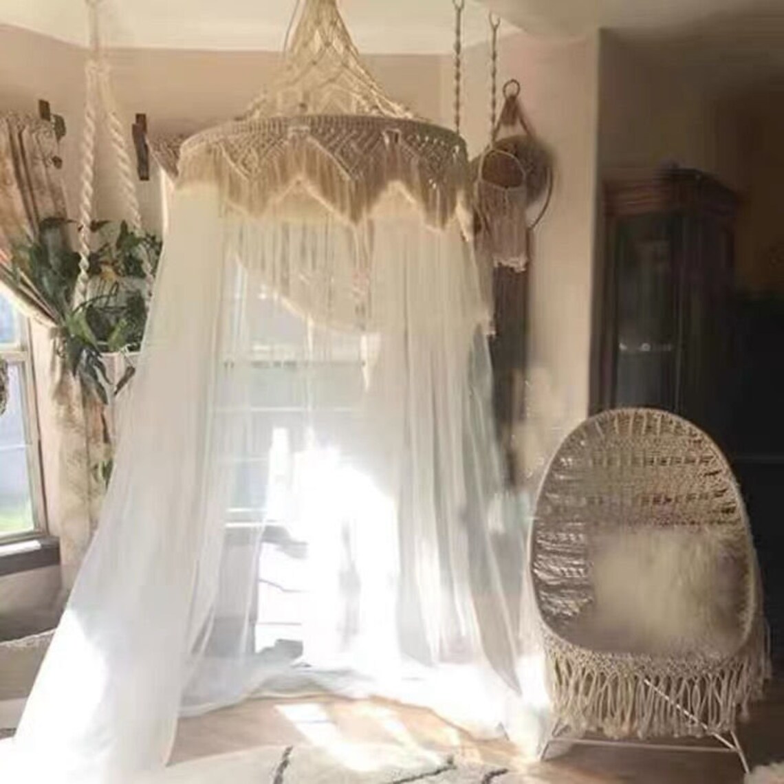 Hand edited Bed Veil Tapestry Bedroom Decoration Bohemian Etsy