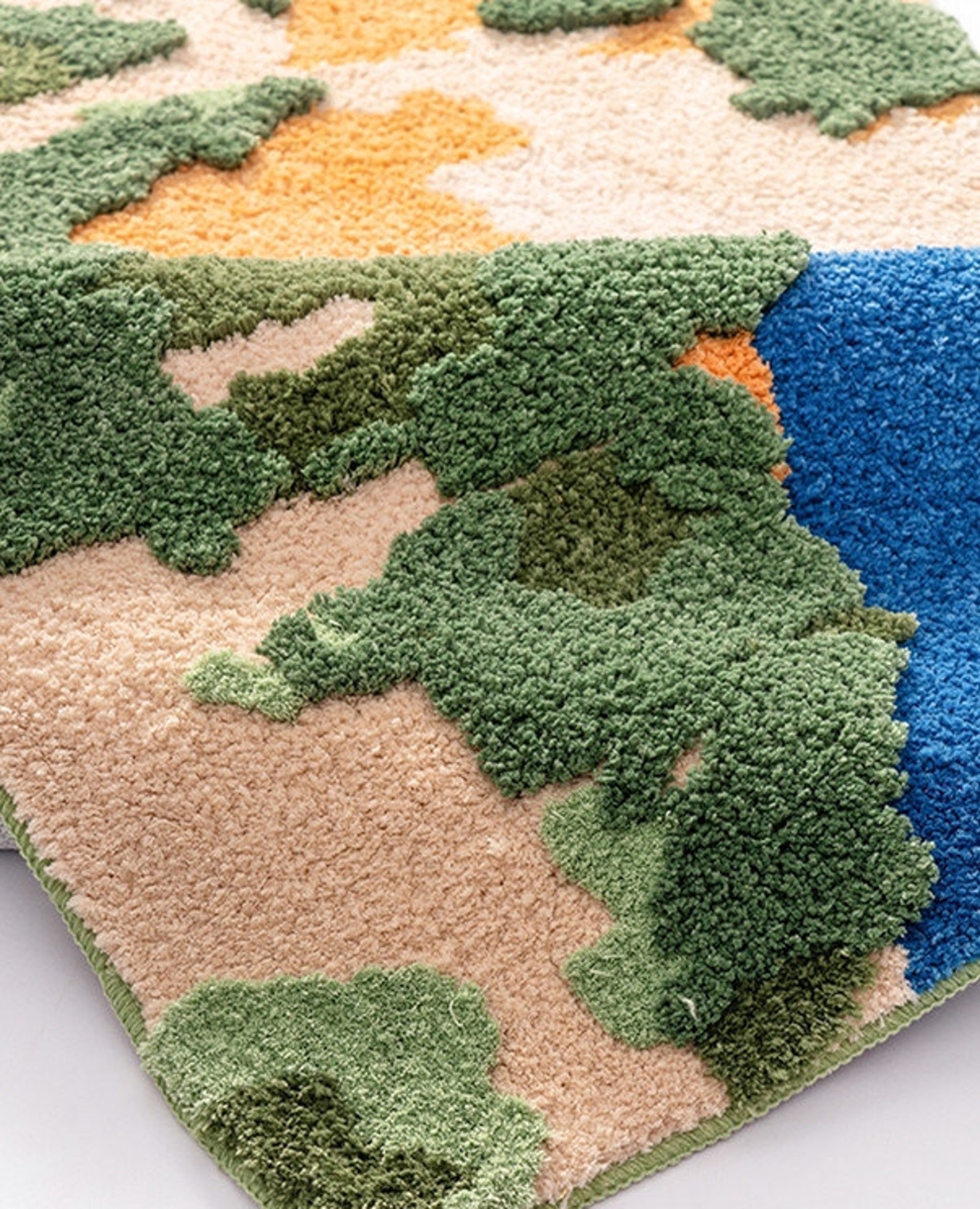 Handmade Tufting 3D Moss Rug Green Garden Living Room Area Etsy