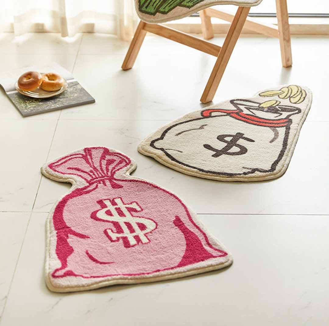 Creative Irregular Money Bag Rug Unique Money Shape Rug Etsy
