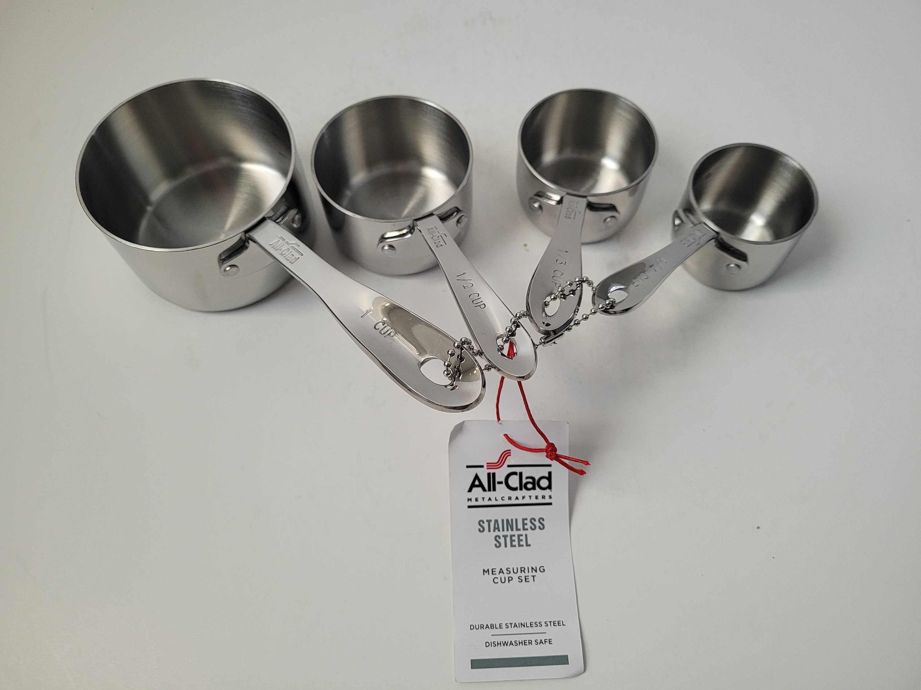  All-Clad Stainless-Steel 8 pc. Standard-Size Measuring Cup &  Spoon Combo Set: Home & Kitchen