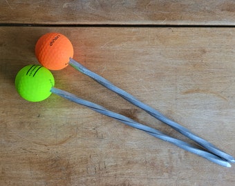 Kite Stakes - Golf Ball Kite Stake - Matted Bright Orange or Lime Green
