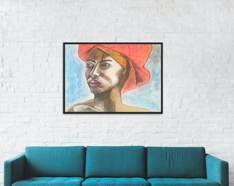 Zahara - Lápiz de colores en el boceto. Impresión digital descargable