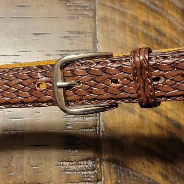 Brown Leather Belt - Etsy