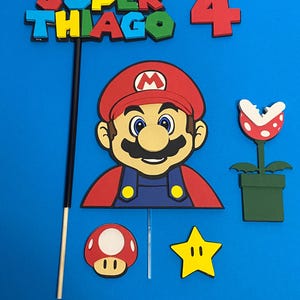 Cake topper Super Mario 3d svg - studio -pdf