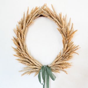 Creamy Beige White Wreath for Front Door, Large All Season