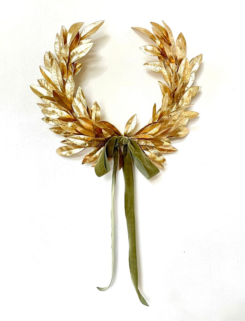 Artificial Gold Everyday or Mardi Gras Wresth With Green Etsy