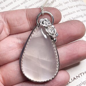 Rose Quartz in sterling silver