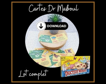 Digitaler Download - Doctor Maboul Hasbro Spielkarten| 12 Ersatzteile | Spielreparatur - Karten