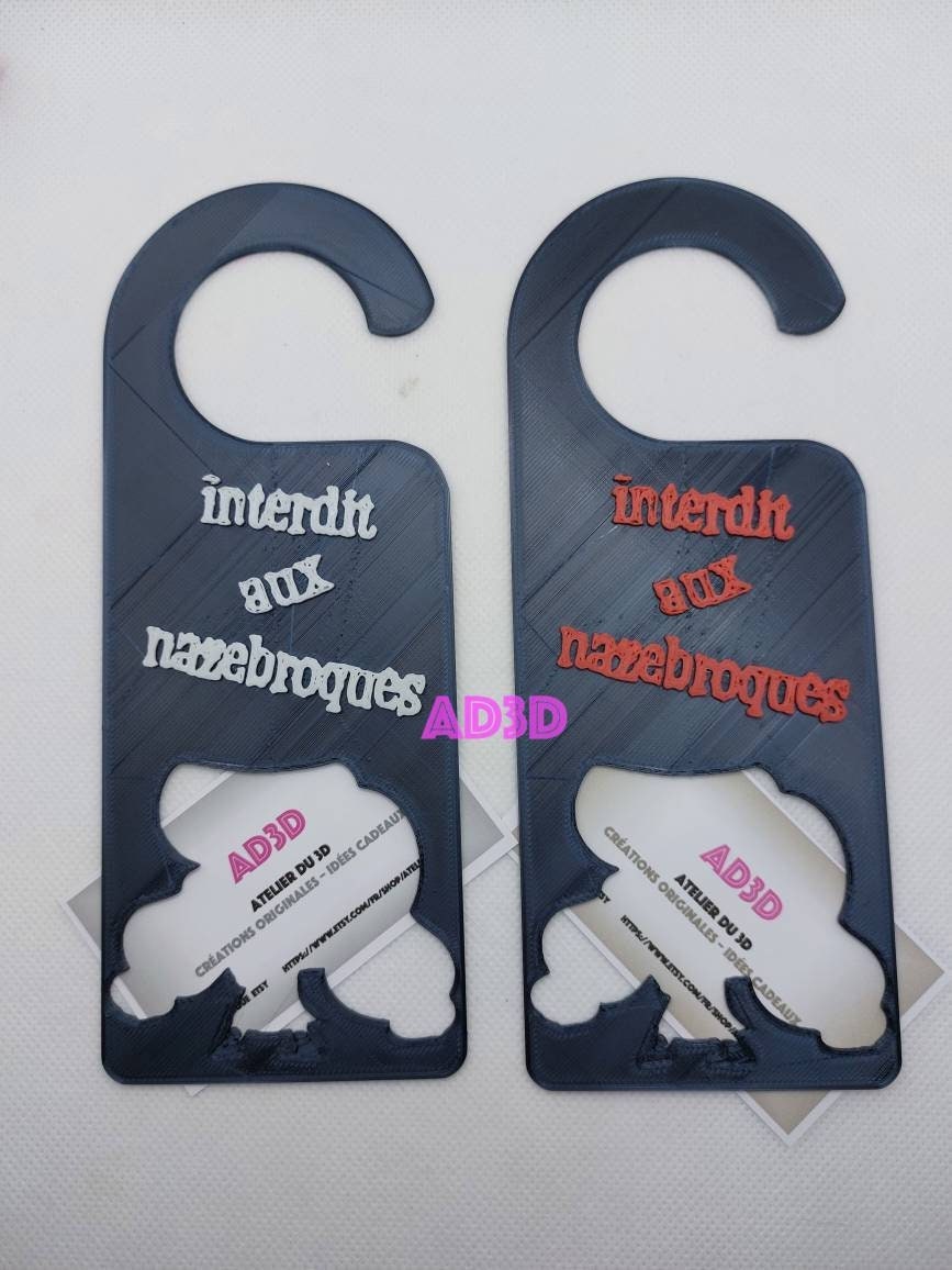 Mortelle Adèle | Inspiration Panneau Porte Interdit Aux Nazebroques Bande Dessinée Impression 3D Cad