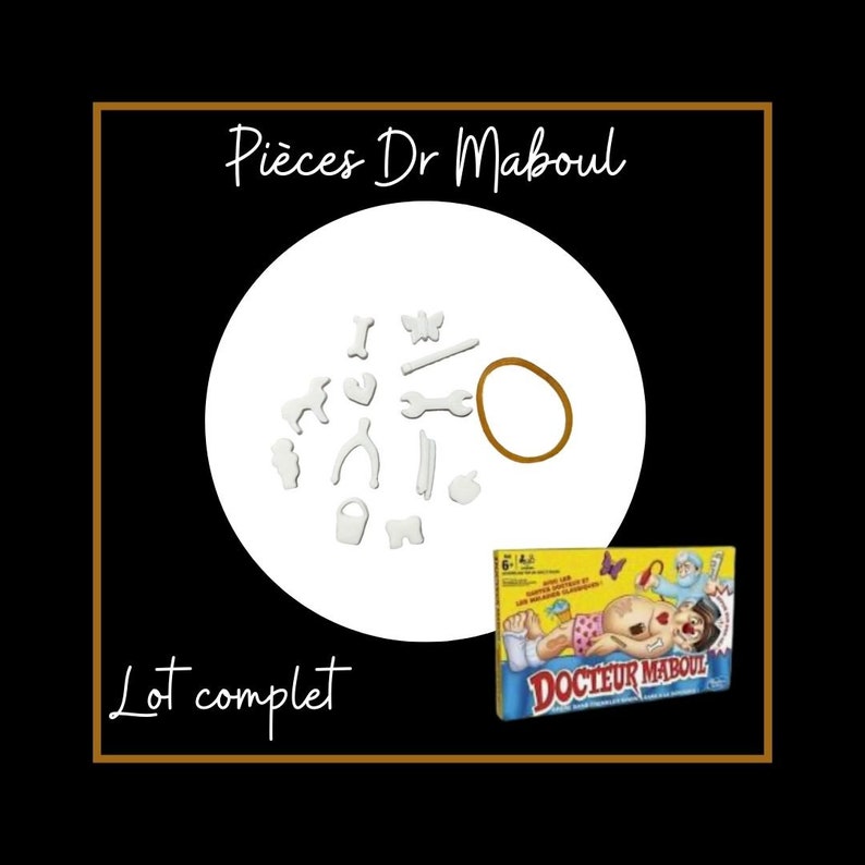 Envoi suivi Gratuit Pièces détachées Docteur Maboul Hasbro 1 ou 12 pièces de rechange Réparation jeu pion image 4