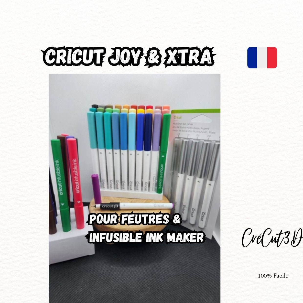 Cricut Joy Xtra/Maker/Explore Vinyle Imprimable Argenté A4