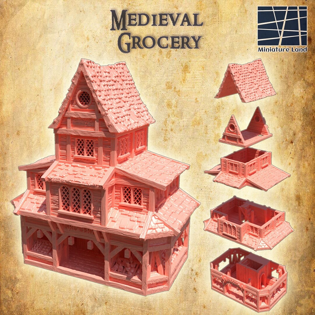 Medival Grocery Shop DND Terrain Etsy