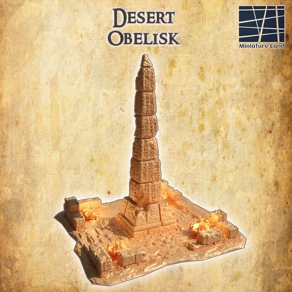 Ancient Desert Obelisk DND Terrain
