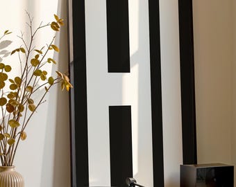 Hi Poster Schwarz Hintergrund | Hi Bild für Wohnzimmer, Schlafzimmer, Flur | Poster minimalistisch mit Text | Poster Hi Schwarz