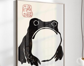 Poster Matsumoto Frosch für Wohnzimmer, Flur, Küche | Matsumoto Frosch Poster  |  Bilder für Wohnzimmer | Kunstdruck Poster Matsumoto Frosch