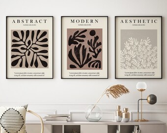 Matisse Poster Set | Abstract Art Matisse | Boho Poster Set Matisse | Abstract Poster Set for Living Room