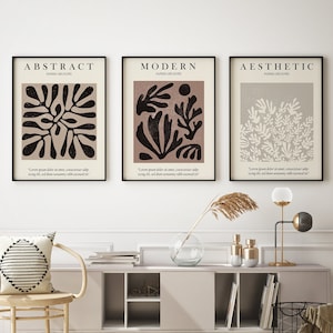 Matisse Poster Set | Abstrakte Kunst Matisse | Boho Poster Set Matisse | Poster Set Abstrakt für Wohnzimmer