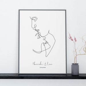 Personalisiertes Liebes Poster | Geschenk für Sie und Ihn zum Valentinstag | Hochzeit | Geburtstag | Jahrestag | Geschenk für Sie und Ihn