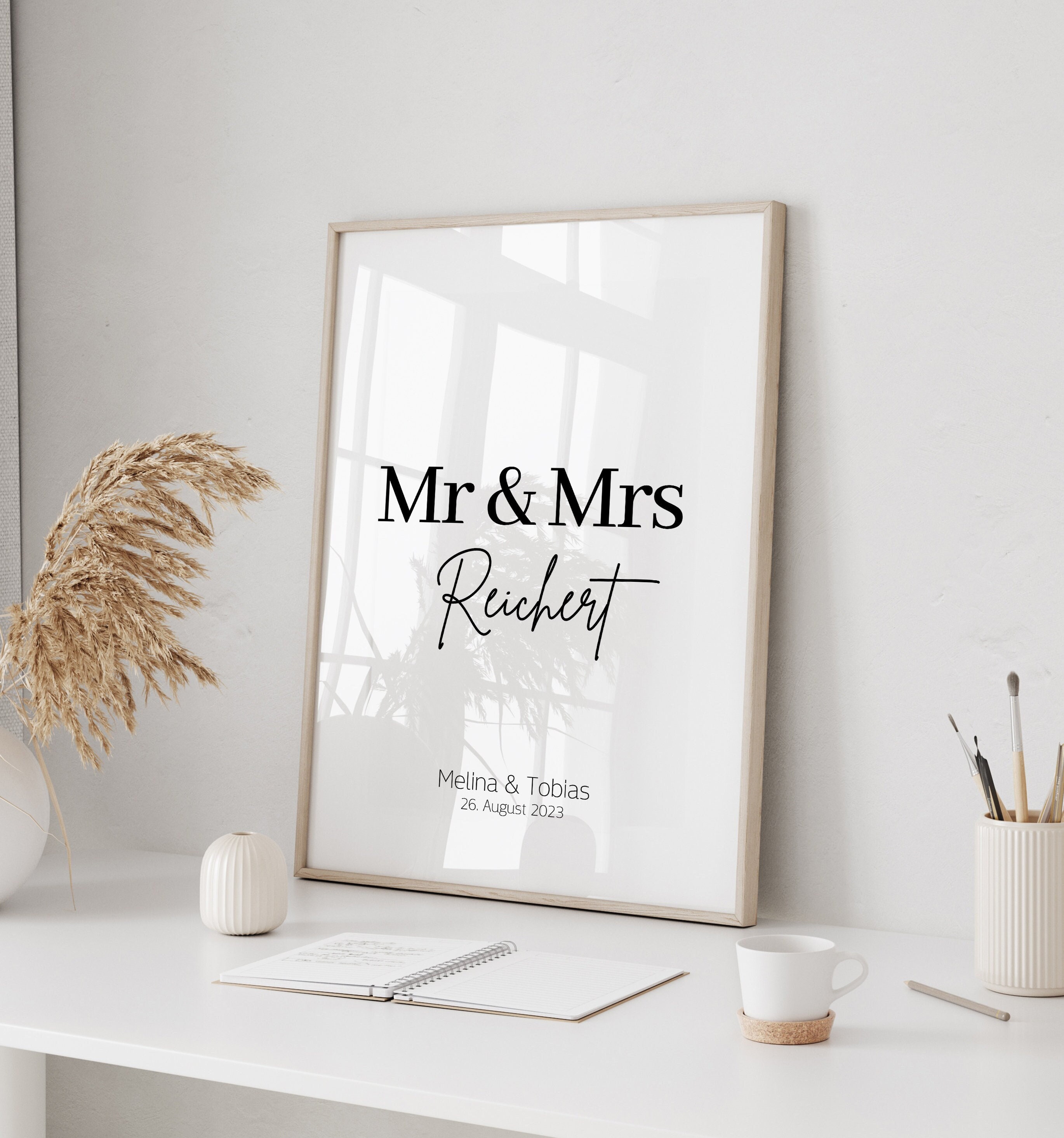 Personalisiertes Poster als Hochzeitsgeschenk | für Sie zur Hochzeit | Geschenk zur Hochzeit | Geschenk zum Standesamt | Brautpaargeschenk