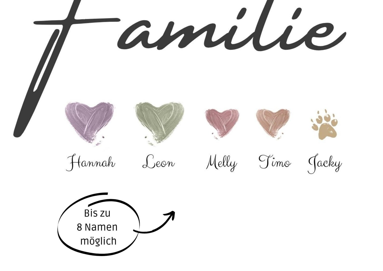 Personalisiertes Familien-Wort-Kunst Poster – Individuell Gestaltet, Perfekt Als Geschenk