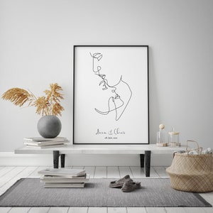 Personalized poster as a gift for couples | Gifts for women | Poster personalized with date | Anniversary gift for him image 7