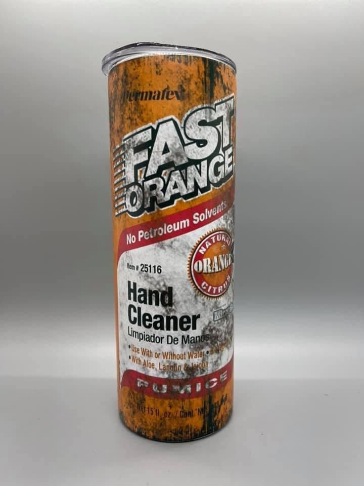 Fast Orange Hand Cleaner Tumbler - Sublimated Men's Tumbler – Vinyl Chaos  Design Co.
