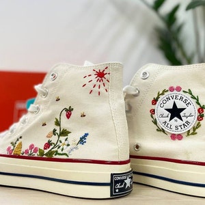 strawberry converse shoes