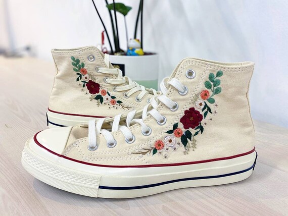 Custom Embroidered Converse High Tops Custom Converse Chuck