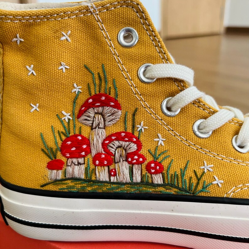 Converse Chuck Taylor 1970s Converse Mushroom Floral Etsy