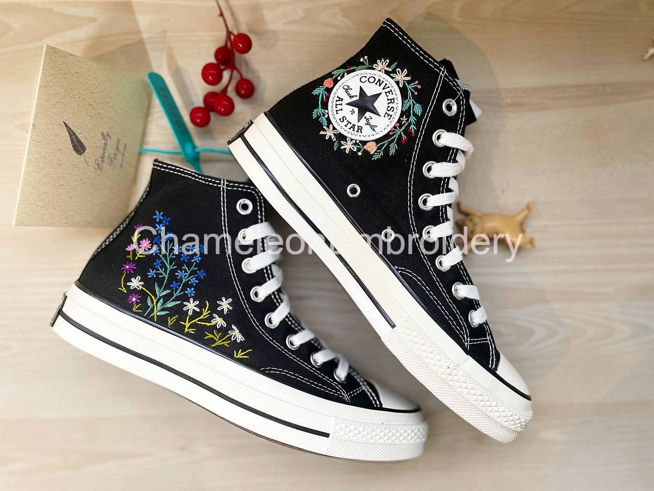 flower converse shoes