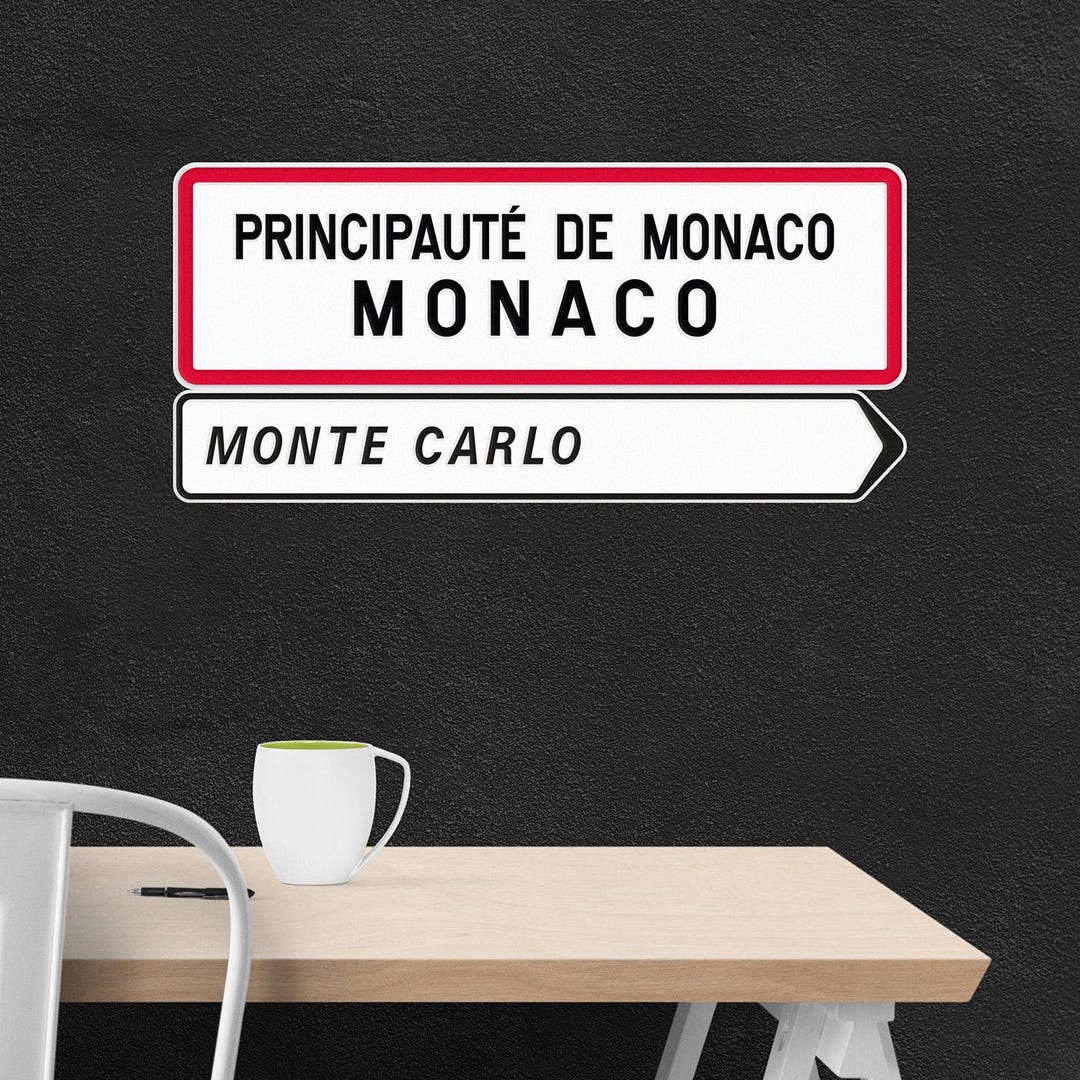 Monaco Replica Formula 1 Track Circuit Sign - Etsy