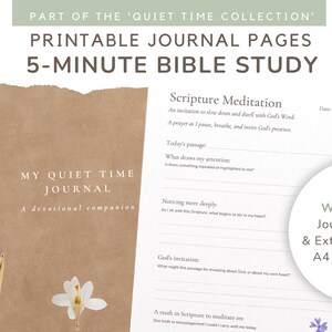 Scripture Meditation Journal Page • Christian Bible Study • Quiet Time Printable (PDF)