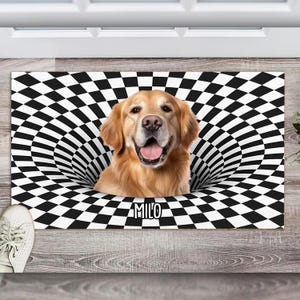 Custom Photo Dog Cat 3D Doormat, Gift For Pet Lovers, Personalized Custom Shaped Doormat, Dog&#39;s Lover Doormat, Welcome Home Dog Cat Doormat