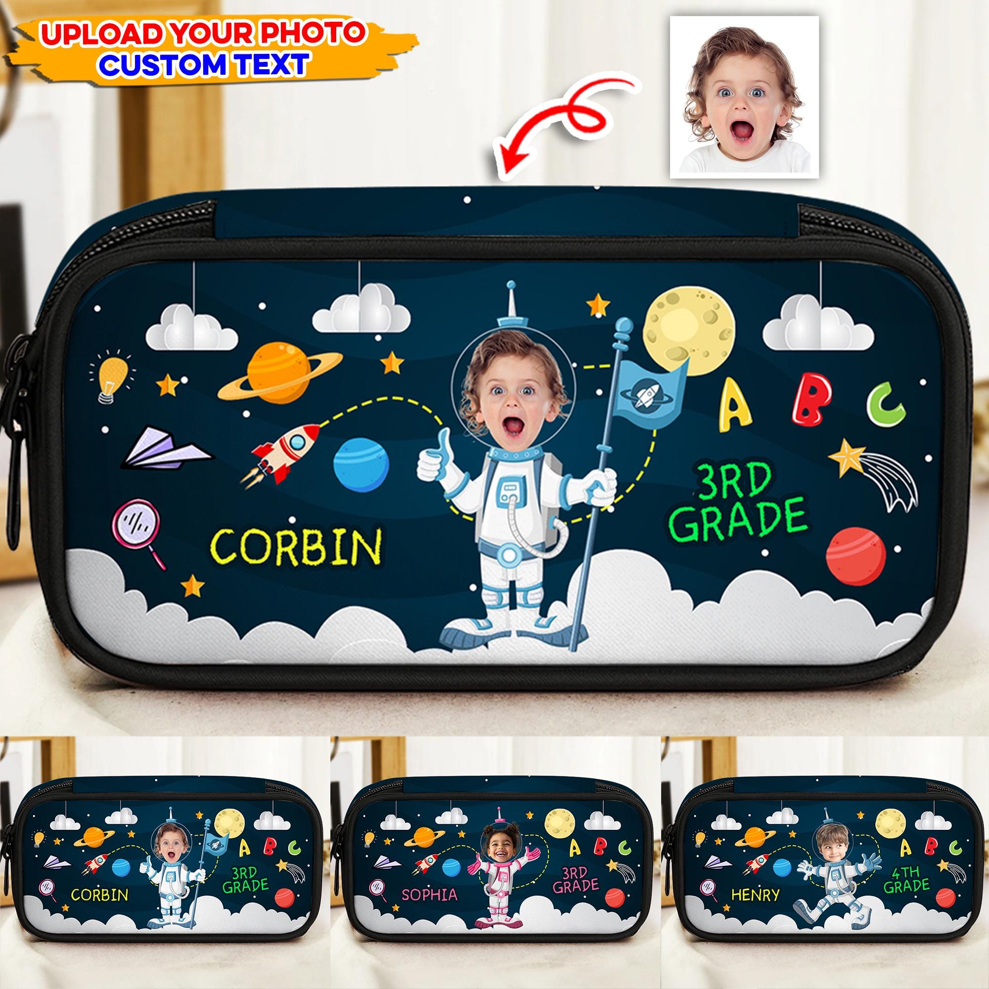 Explore The Universe - Personalized Pencil Case,Pencil Zipper Pouch,Back to School,School Supplies Bag, Pencil Case, Gift Idea for Children